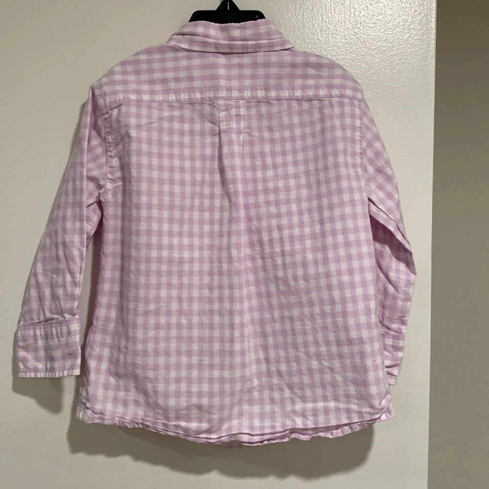 Crewcuts size 2 boys lavender and white gingham Buttondown